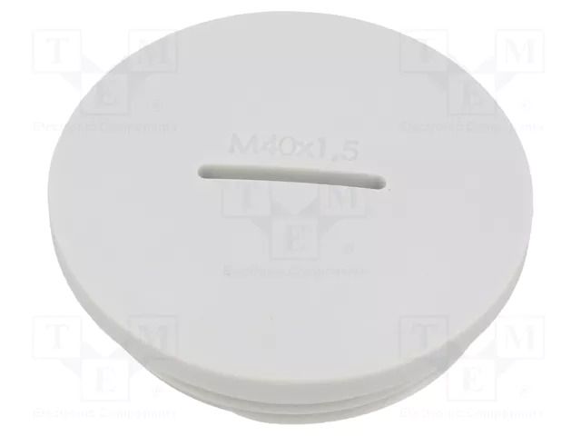 Stopper; M40; 1.5; IP54; polyamide; light grey; 8mm FIBOX GSPM40-SLOT