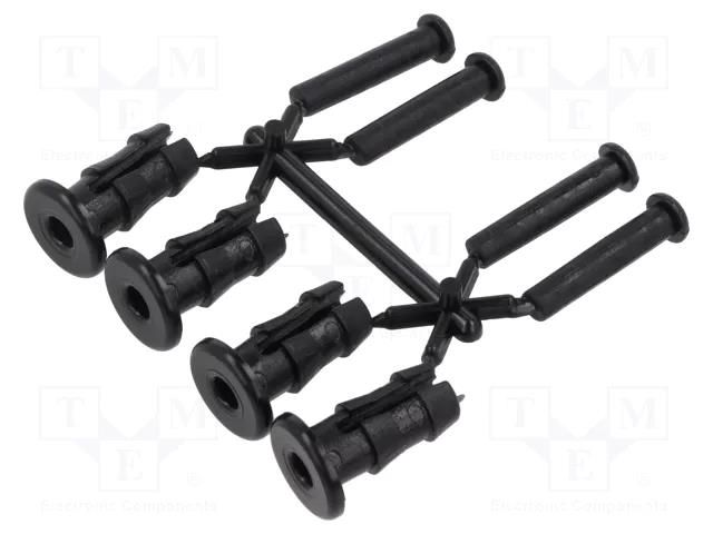 Rivets set; black HT HI TECH POLYMERS LNS-1-BK