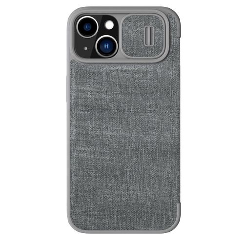 Nillkin Qin Cloth Pro Case Case for iPhone 14 Plus Camera Cover Holster Cover Flip Case Gray, Nillkin 6902048249189 6902048249189