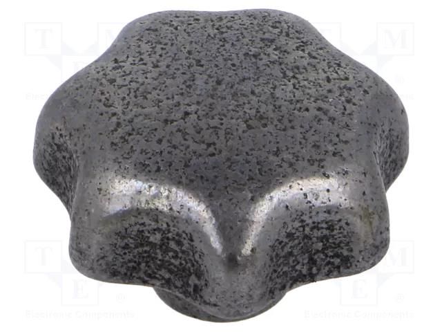 Knob; Ø: 32mm; cast iron; Ømount.hole: 6mm; DIN 6336 ELESA+GANTER DIN6336-GG-32-B6-C