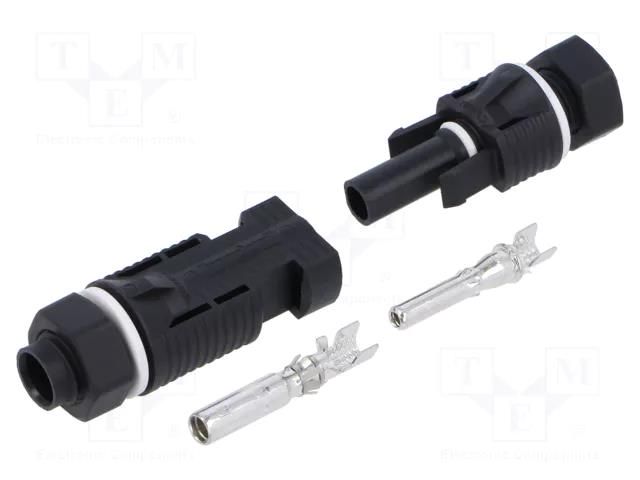 Connector: solar; socket,plug; male + female; 30A; 1.5kV; IP67 CONNFLY DS1162-01-AV6B11
