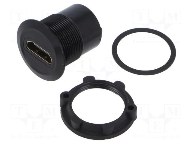 Adapter; for panel mounting,rear side nut; Thread: M22; 1÷10mm ONPOW HDMI-02-BK