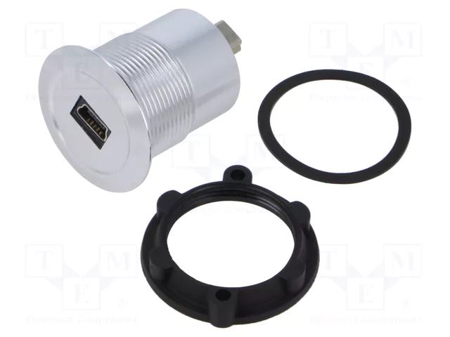 Adapter; USB B mini socket,USB B mini plug; USB 2.0; Thread: M22 ONPOW MINI-USB-01