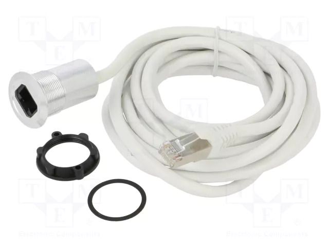 Adapter cable; 3m; RJ45 socket,RJ45 plug; Body: silver ONPOW RJ45-01-3M