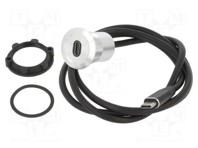 Adapter cable; USB C socket,USB C plug; USB 3.1; Len: 1m ONPOW USBC-04
