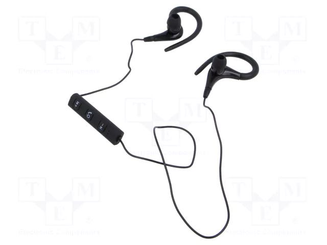 Wireless headphones with microphone; black; wireless,in-ear SAVIO SAVSLWE-03