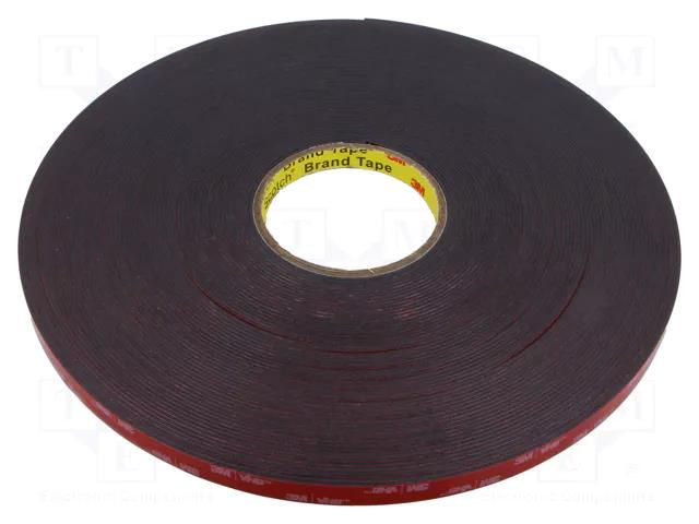 Tape: fixing; W: 12mm; L: 33m; Thk: 1.5mm; acrylic; black; 149°C 3M 3M-5962F-12-33