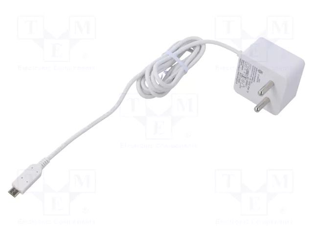 Accessories: power supply; white; 1.5m; 100÷240VAC; 2.5A; 5.1VDC RASPBERRY PI SC0627