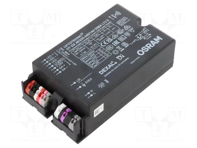 Power supply: switching; LED; 40W; 15÷56VDC; 200mA÷1.05A; IP20 ams OSRAM 4052899999664