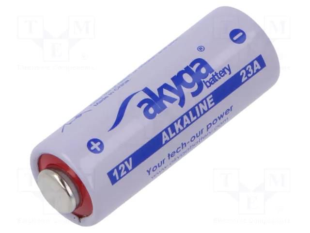 Battery: alkaline; 23A,8LR932; 12V; 48mAh; non-rechargeable AKYGA BATTERY BAT-23A/A