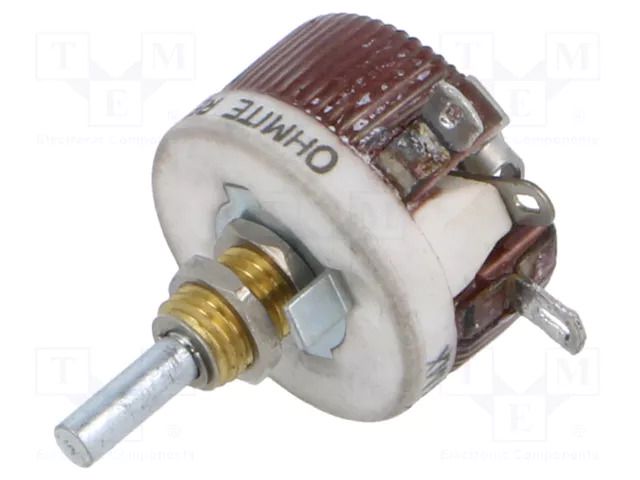 Potentiometer: shaft; 5Ω; 12.5W; 3.18mm; Shaft: smooth; wirewound OHMITE RES5R0E