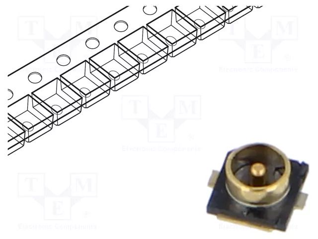 Connector: U.FL (IPX/AMC); socket; 50Ω; SMT; male HIROSE UFL-R-SMT-K-895