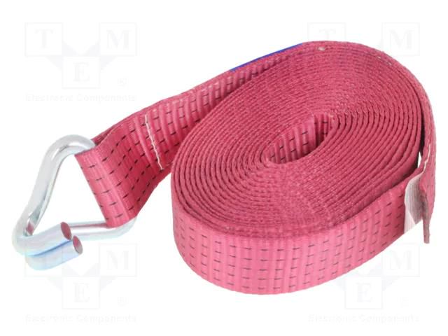 Fastening belt; L: 7.5m; Width: 50mm; red; 5000kg HILLS CARGO SECUREMENT GMP5T8.0MNPKL/CZ