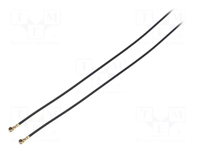 Cable; Colour: black; Len: 0.3m; Wire dia: 35mm; Type: angled HIROSE UFL2LPA088Y2TA300