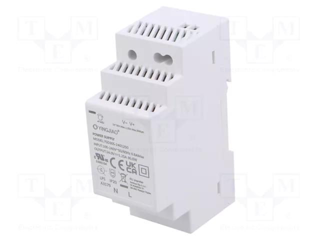 Power supply: switching; for DIN rail; 36W; 24VDC; 1.5A; 90÷264VAC YINGJIAO YSD30S-30-24