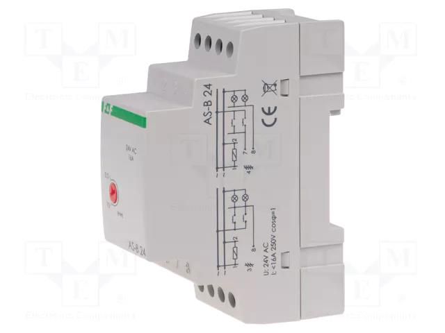 Staircase timer; for DIN rail mounting; 24VAC; IP20; 10A F&F AS-B24