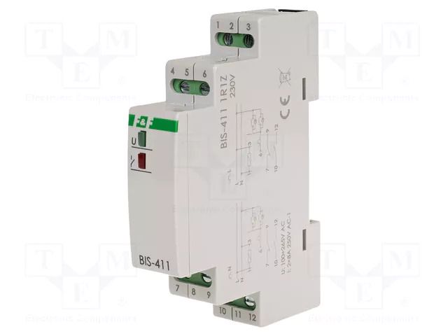 Relay: installation; bistable,impulse; NO/NC; 8A; -25÷50°C; IP20 F&F BIS-411-1R1Z