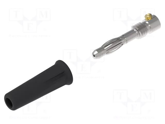 Connector: 4mm banana; plug; 36A; 30VAC; 60VDC; black ELECTRO-PJP PJP1060-C-N