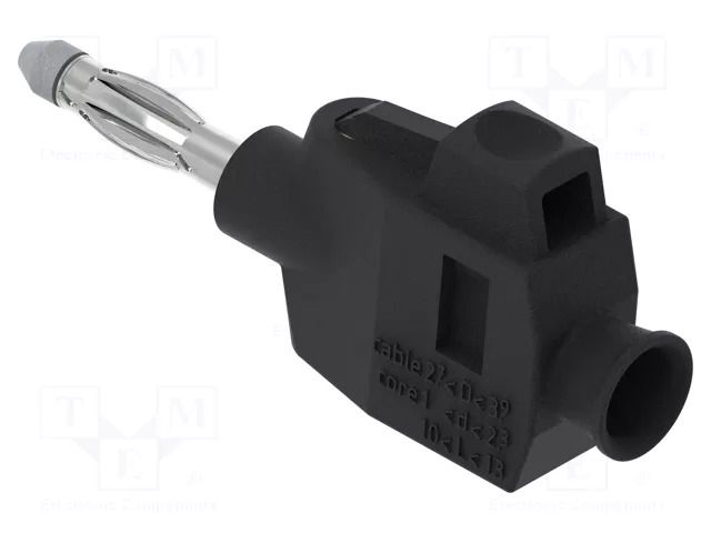 Connector: 4mm banana; plug; 36A; 30VAC; 60VDC; black ELECTRO-PJP PJP1064-PRO-N