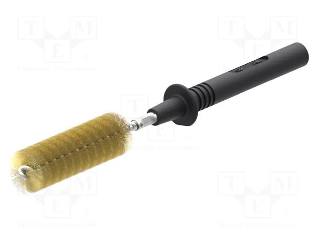 Measuring tip; black; 60VDC; 200mA; Socket size: 4mm; 30VAC; Ø: 20mm ELECTRO-PJP PJP404-BRUSH-N