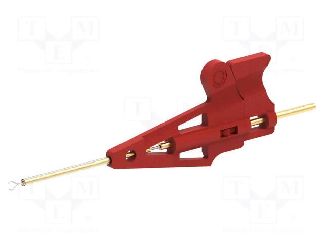 Clip-on probe; pincers type; 500mA; 60VDC; red; 0.8mm; 30VAC ELECTRO-PJP PJP6800-R