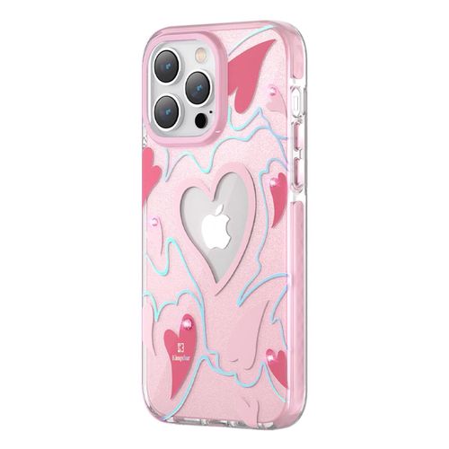 Kingxbar Heart Star Series case for iPhone 14 Pro Max pink heart case, Kingxbar 6959003508393 6959003508393