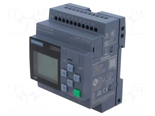 Programmable relay; OUT 1: 24VDC/300mA; IN: 8; Analog in: 4; OUT: 4 SIEMENS 6ED1052-1CC08-0BA2