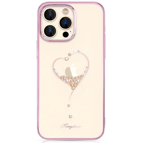 Silicone case with Swarovski crystals Kingxbar Wish Series for iPhone 14 Plus - pink, Kingxbar 6959003508140 6959003508140