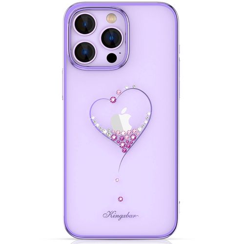 Silicone case with Swarovski crystals Kingxbar Wish Series for iPhone 14 Plus - purple, Kingxbar 6959003508188 6959003508188