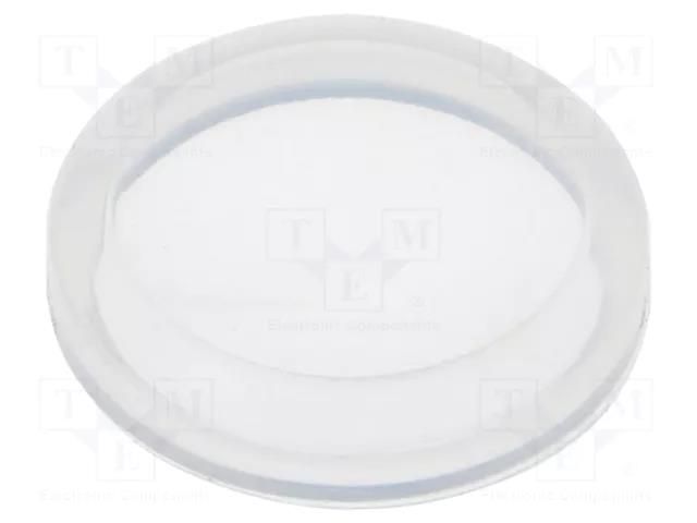 Cover; IP68; transparent; Ø14x2.8mm; Application: GQ12-AF ONPOW M12-12F