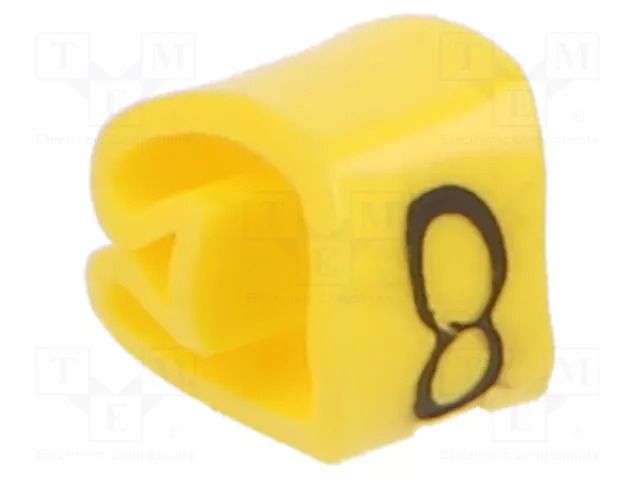 Markers; Marking: 8; 2.5÷5mm; PVC; yellow; -30÷60°C; leaded; PA-1 PARTEX PA-10003AV40.8