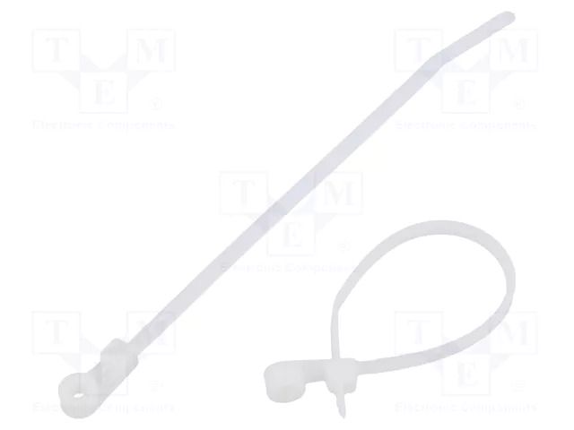 Cable tie; with fixing lugs; L: 109mm; W: 4.3mm; natural; polyamide PANDUIT PLC1M-S4-C