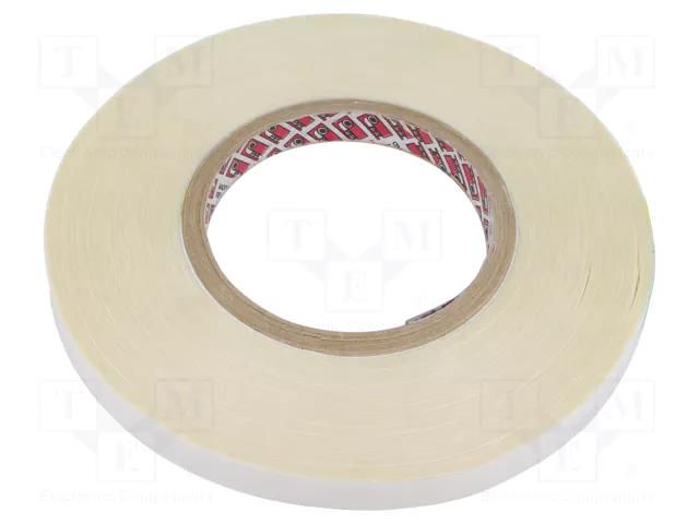 Tape: fixing; W: 12mm; L: 50m; Thk: 0.175mm; colourless; polyacrylic PPI PPI-RD-697-12-50