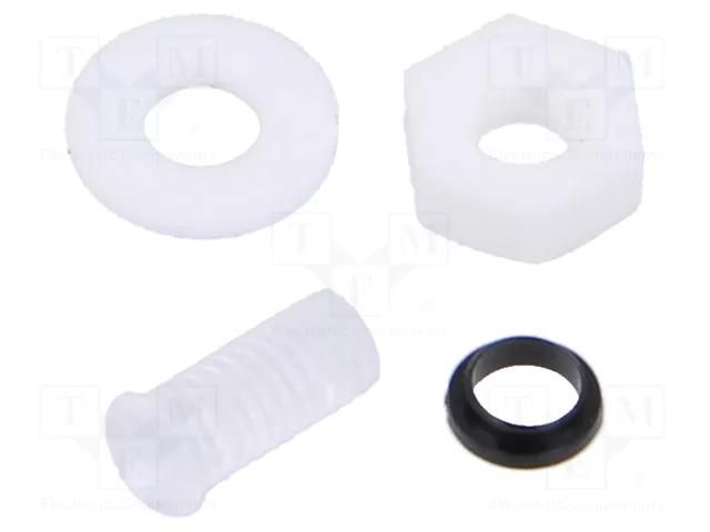Fiber for LED; Ø3mm; L: 6.4mm; round; Front: convex; IP67 BIVAR PLTR2-250-PR1