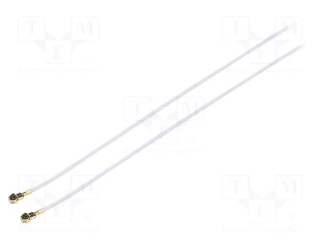 Cable; Colour: white; Len: 0.4m; Wire dia: 28.7mm; Type: angled HIROSE UFL2LPA068Y3TA400