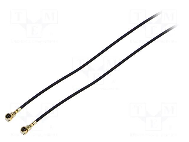 Cable; Colour: black; Len: 0.2m; Wire dia: 28.7mm; Type: angled HIROSE UFL-2LPA068Y2TA200