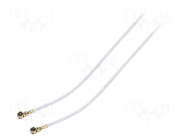 Cable; Colour: white; Len: 0.3m; Wire dia: 28.7mm; Type: angled HIROSE UFL-2LPA068Y3TA300