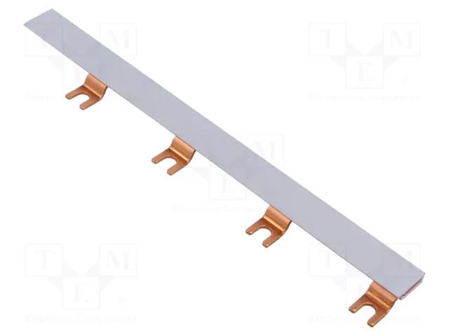 Busbar; 16mm2; Poles: 3; Urated: 400V; 100A; fork; No.of mod: 12; PVC PAWBOL E.4308B