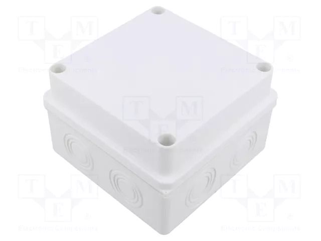 Enclosure: junction box; X: 125mm; Y: 125mm; Z: 80mm; wall mount JONEX JX-PK-25/67-WH