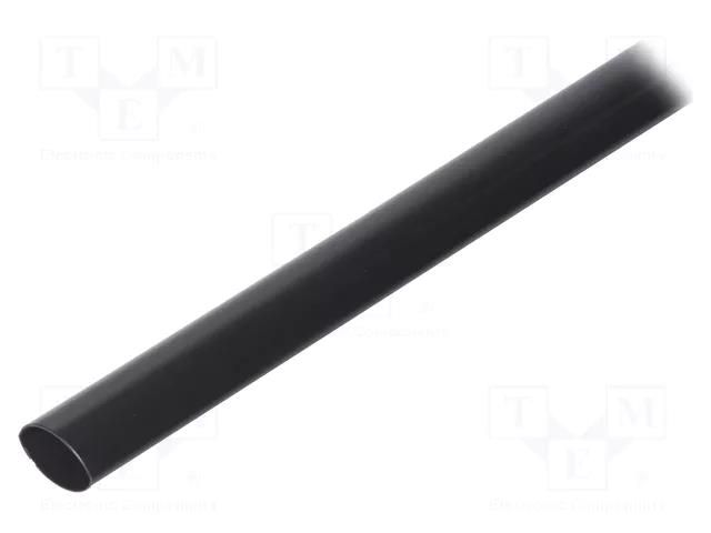 Heat shrink sleeve; glued; 22mm; L: 1m; black; Temp: -25÷125°C RADPOL RPKH1-22/6X1-C