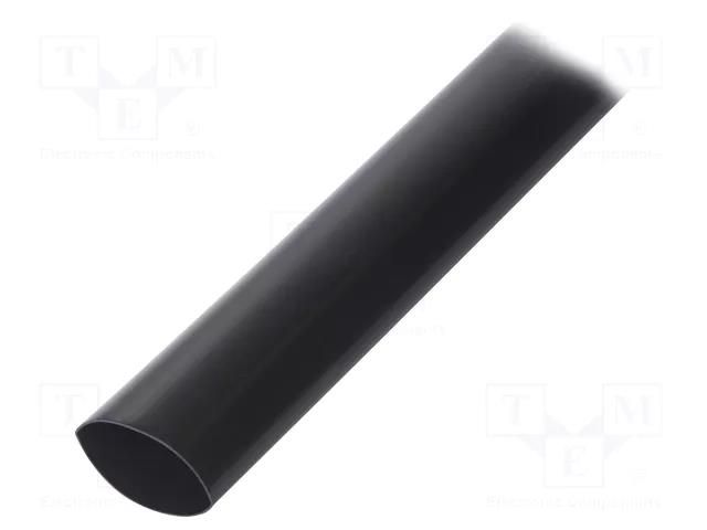 Heat shrink sleeve; glued; 52mm; L: 1m; black; Temp: -25÷125°C RADPOL RPKH1-52/20X1-C