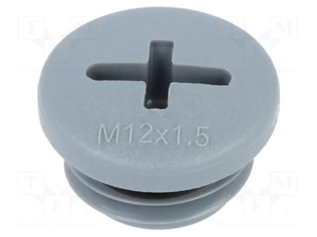 Stopper; M12; 1.5; IP68; polyamide; grey; Entrelec; Thread: metric TE Connectivity 1SNG620002R0000