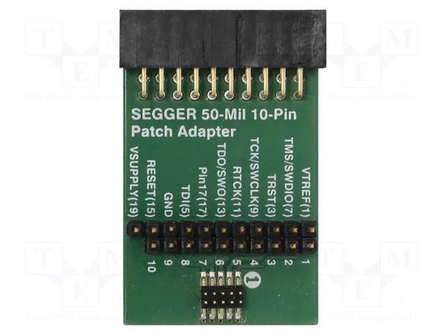 Adapter: extension module; Kit: adapter,wire jumpers SEGGER MICROCONTROLLER 50MIL10PINPATCHADP