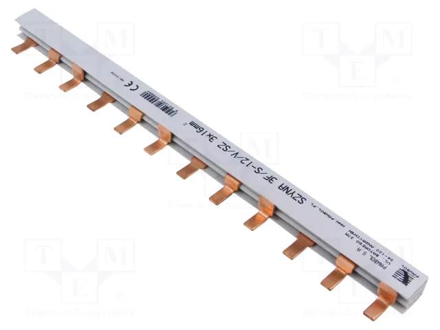 Busbar; 16mm2; Poles: 3; Urated: 400V; Pitch: 27mm; No.of mod: 12 PAWBOL E.4316/12VSZ