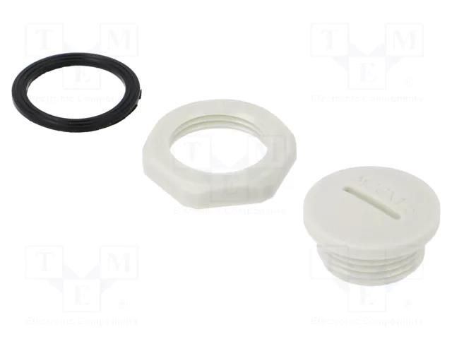 Stopper; M20; 1.5; polyamide; light grey; Thread: metric KRADEX ZCG-M20J-PLUG-PA66