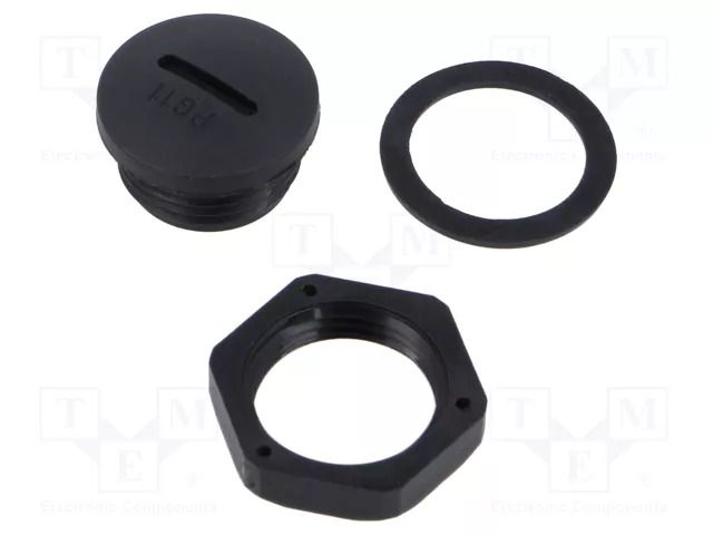 Stopper; PG11; polyamide; black; Thread: PG KRADEX ZCG-PG11-PLUG-PA66