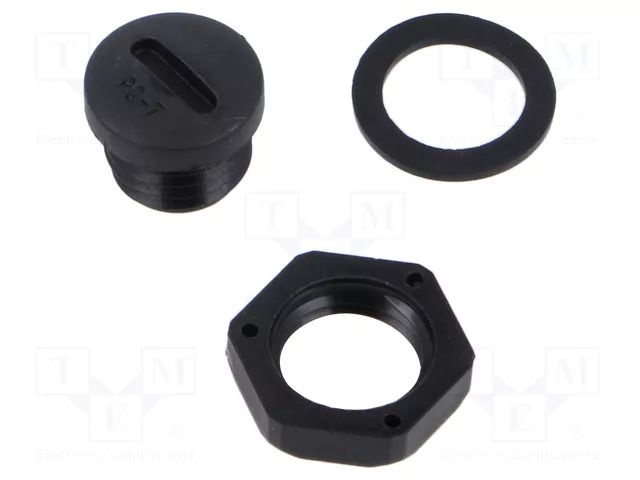 Stopper; PG7; polyamide; black; Thread: PG KRADEX ZCG-PG7-PLUG-PA66