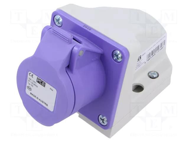 Connector: AC supply; socket; female; 16A; 24VAC; IEC 60309; IP44 PCE 162V