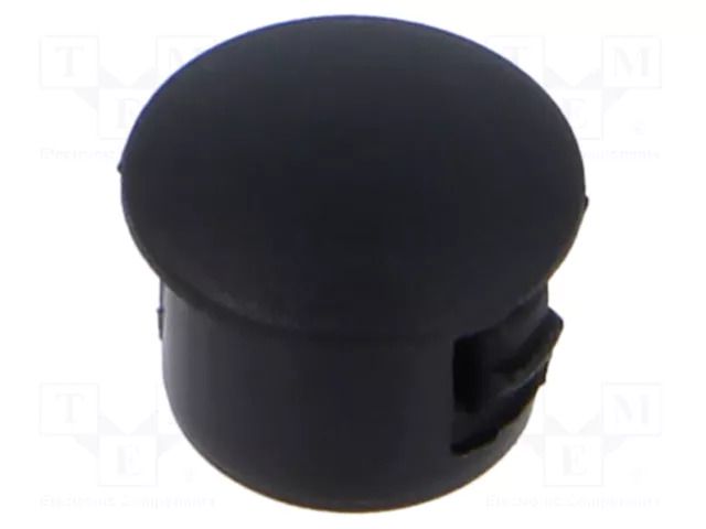 Stopper; H: 5.6mm; push-in,snap-fastener; Flange dia: 7.6mm; black ESSENTRA ESS-10021194