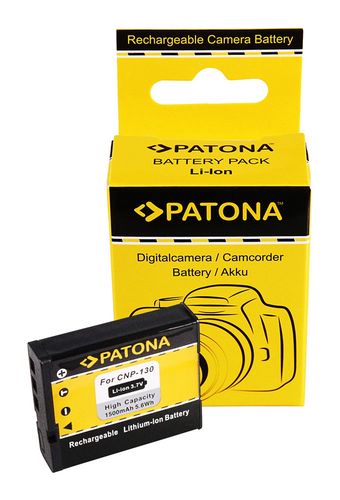 Battery. Casio Exilim EX-H30 EX-ZR100 ZR100 NP130 NP-130, PATONA 1087 4260226326544